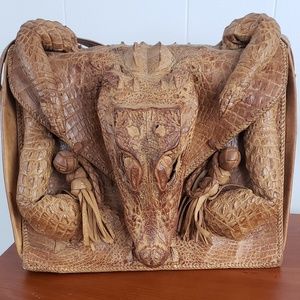 Crocodile head purse